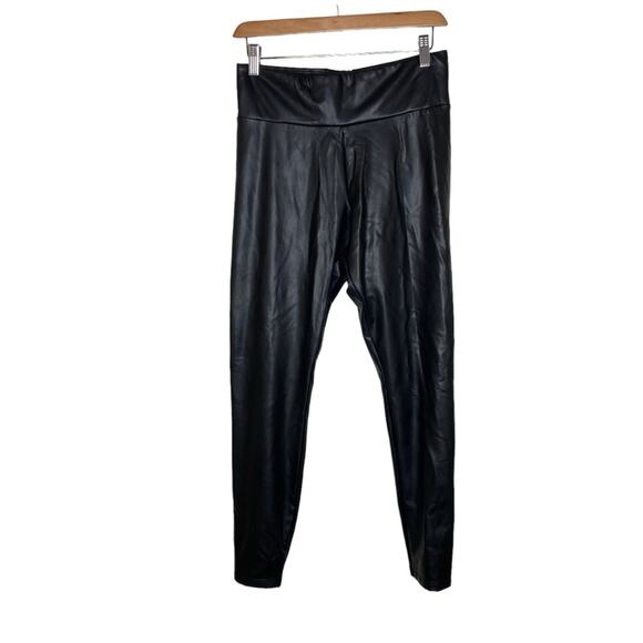 Express Legging High Rise Faux Leather Black Leggings Pants‎ Women’s Size Medium - Picture 1 of 10